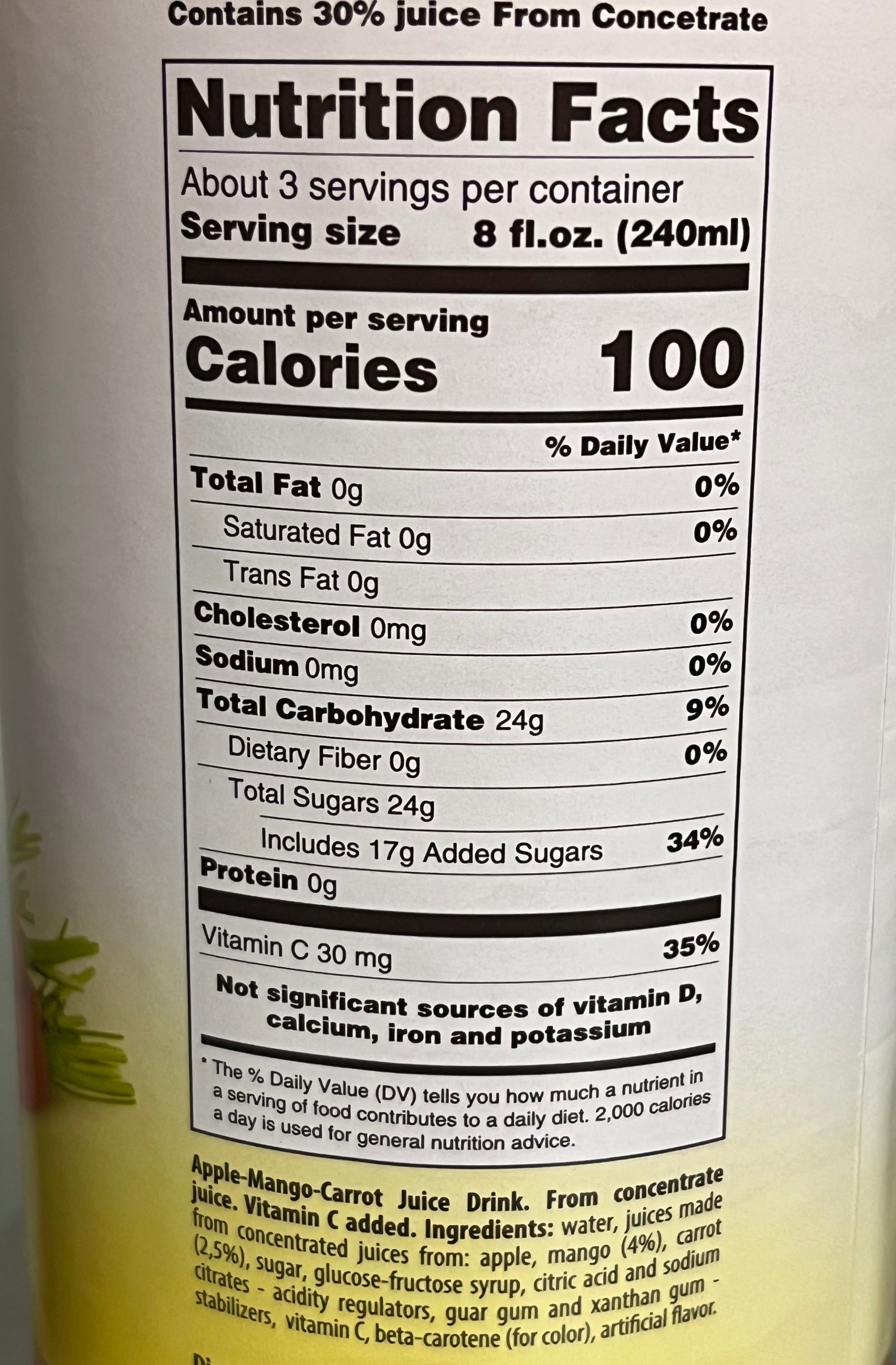 Loty Carrot Drink Juice MANGO 8/Pack