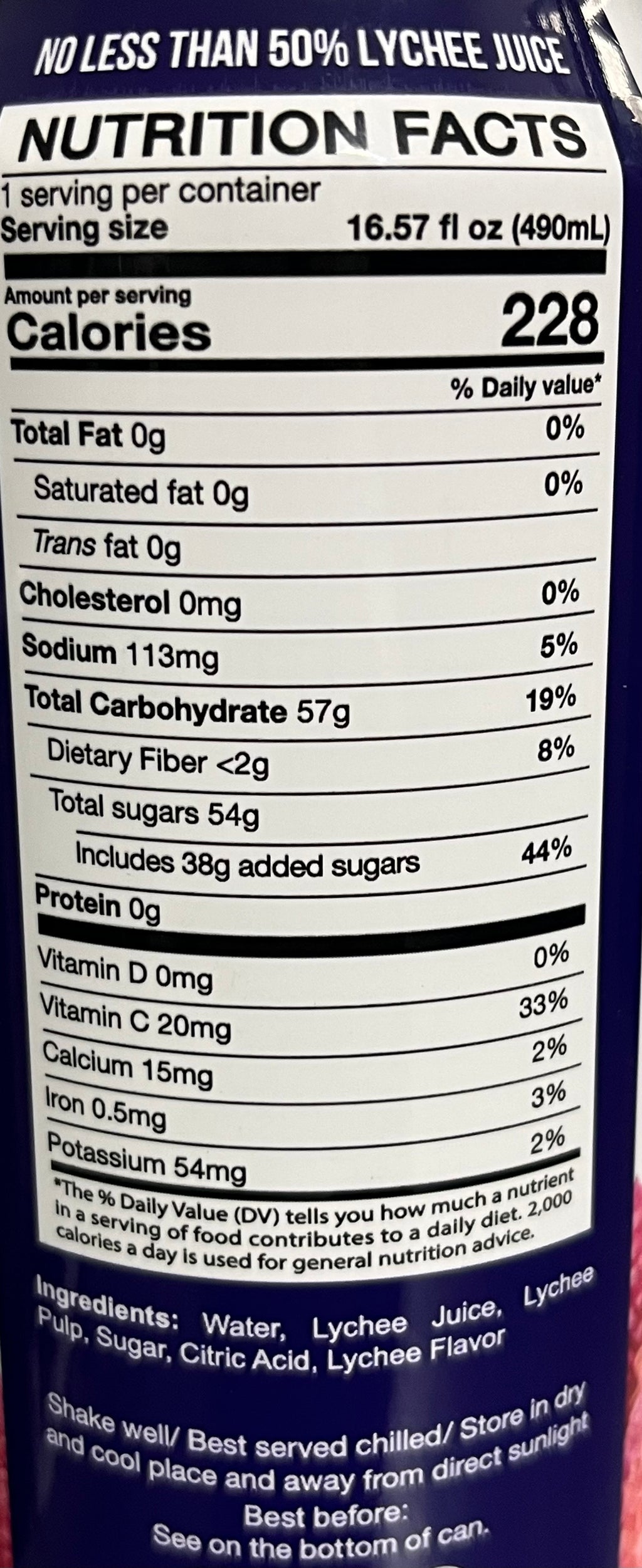 Loty LYCHEE juice 6/pack