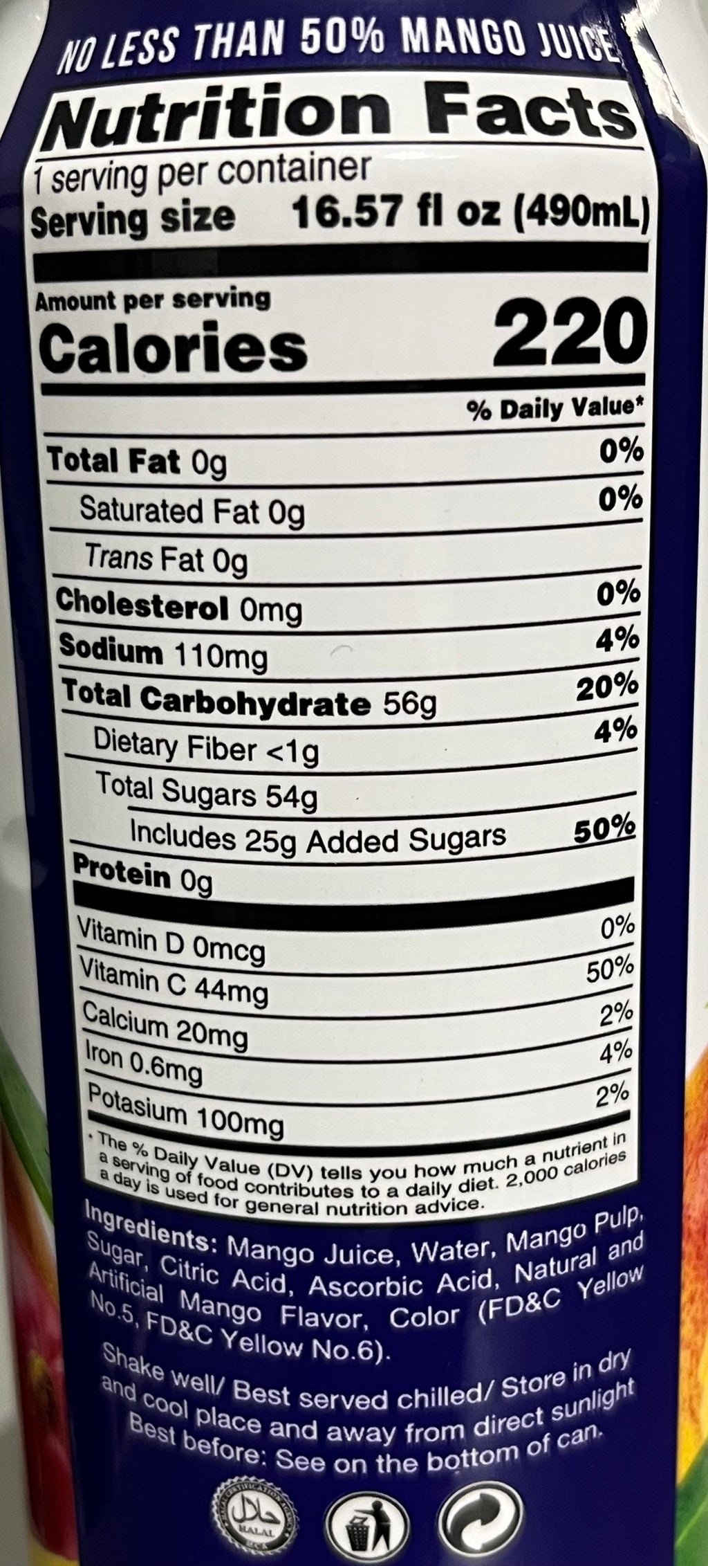 Loty MANGO juice 6/pack