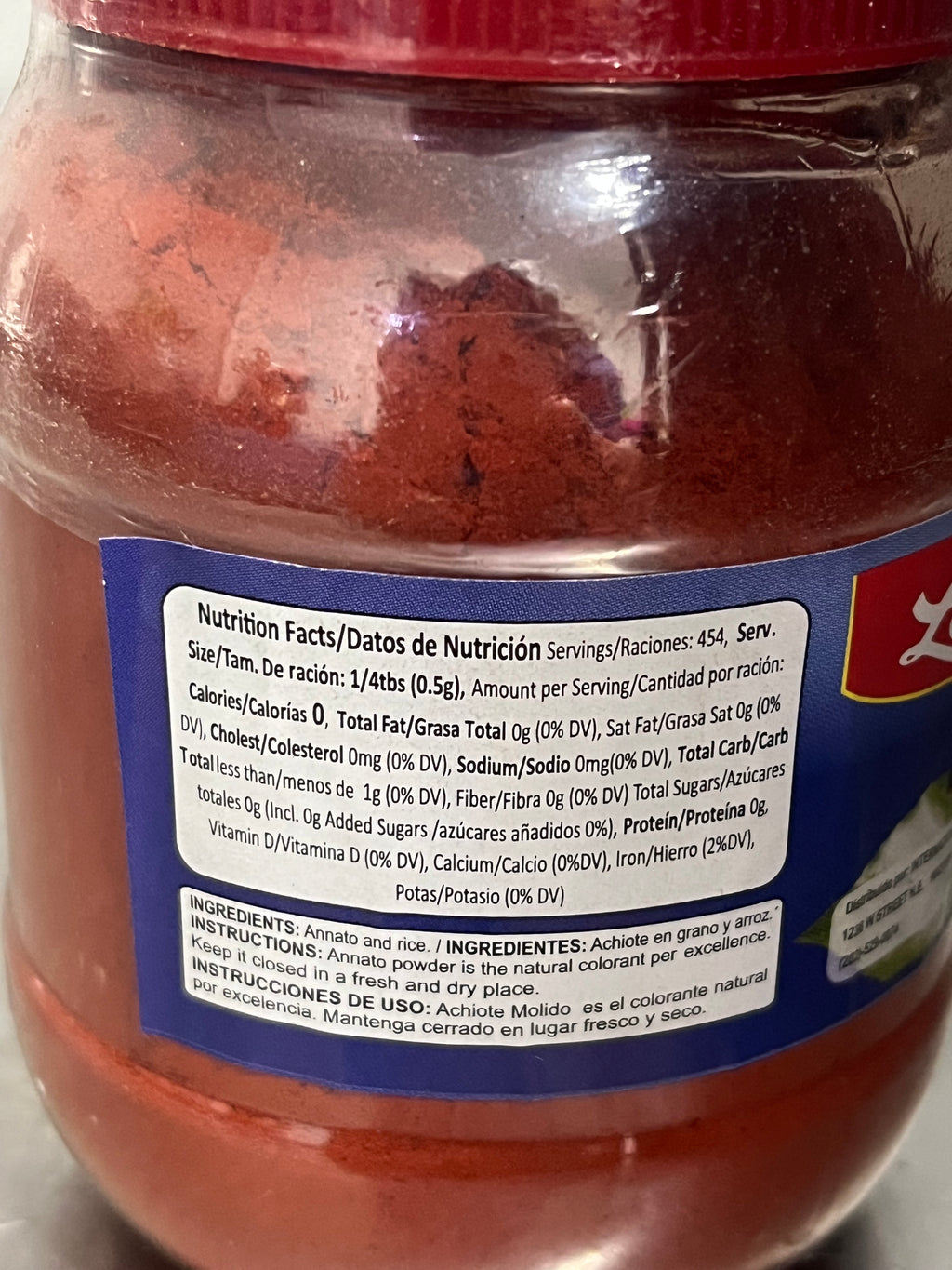 Loty Achiote Molido- Annato Powder- 8 oz