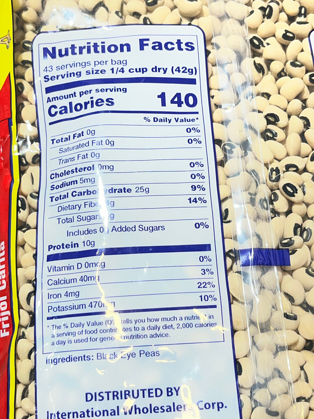 LOTY® Blackeye Peas (Frijol Carita) – 4 lb