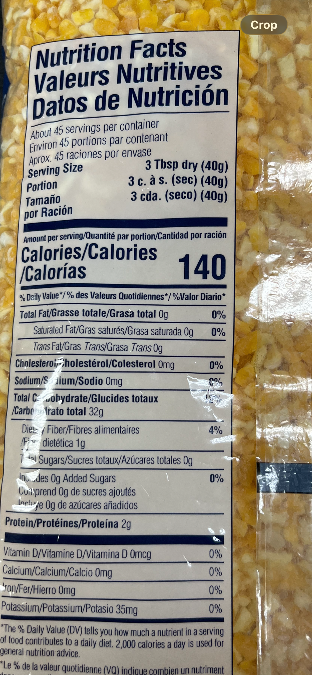 Yellow Hominy Corn 4 lb