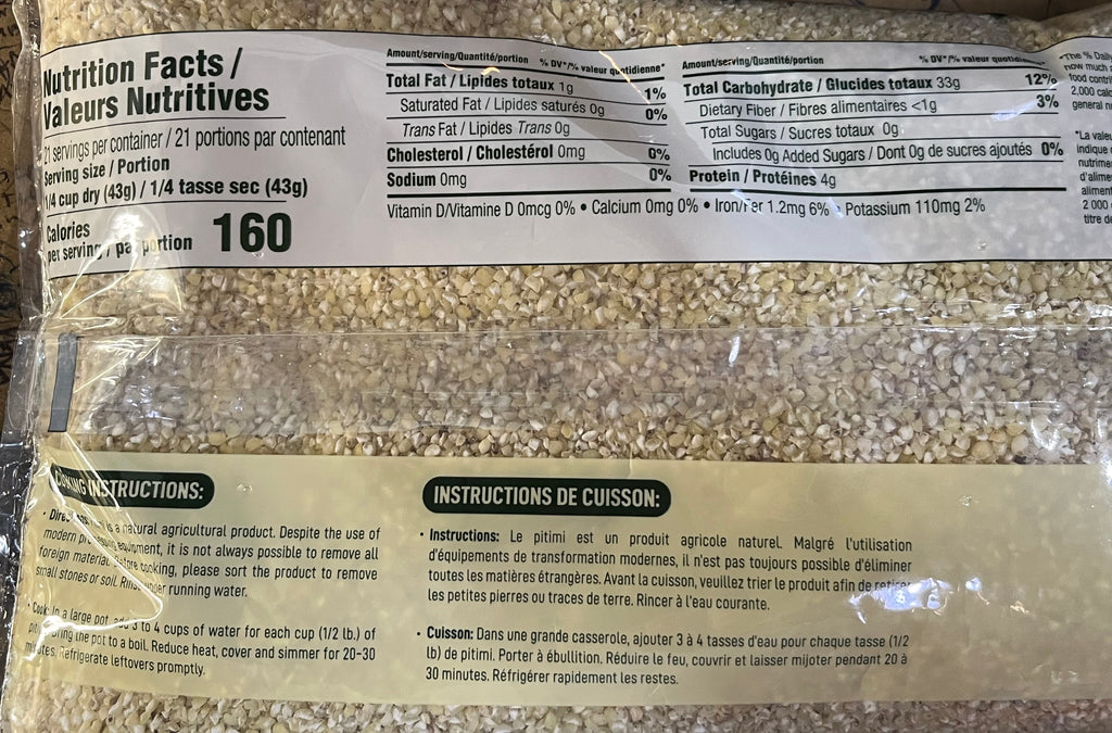 LOTY® Pearled Cut Sorghum / Pitimi (Petit Mil) – 2 lbs